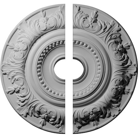 Ekena Millwork Biddix Ceiling Medallion, Two Piece (Fits Canopies up to 7 1/2"), 20 7/8"OD x 3 1/2"ID x 1 1/4"P CM20BX2-03500